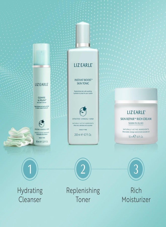 Liz Earle Cleanse & Polish Hot Cloth Face Wash - Gentle Facial Cleanser & Exfoliating Cotton Cloth - Boosts Hydration and Reveals Instant Radiance (100ml) - Image 5